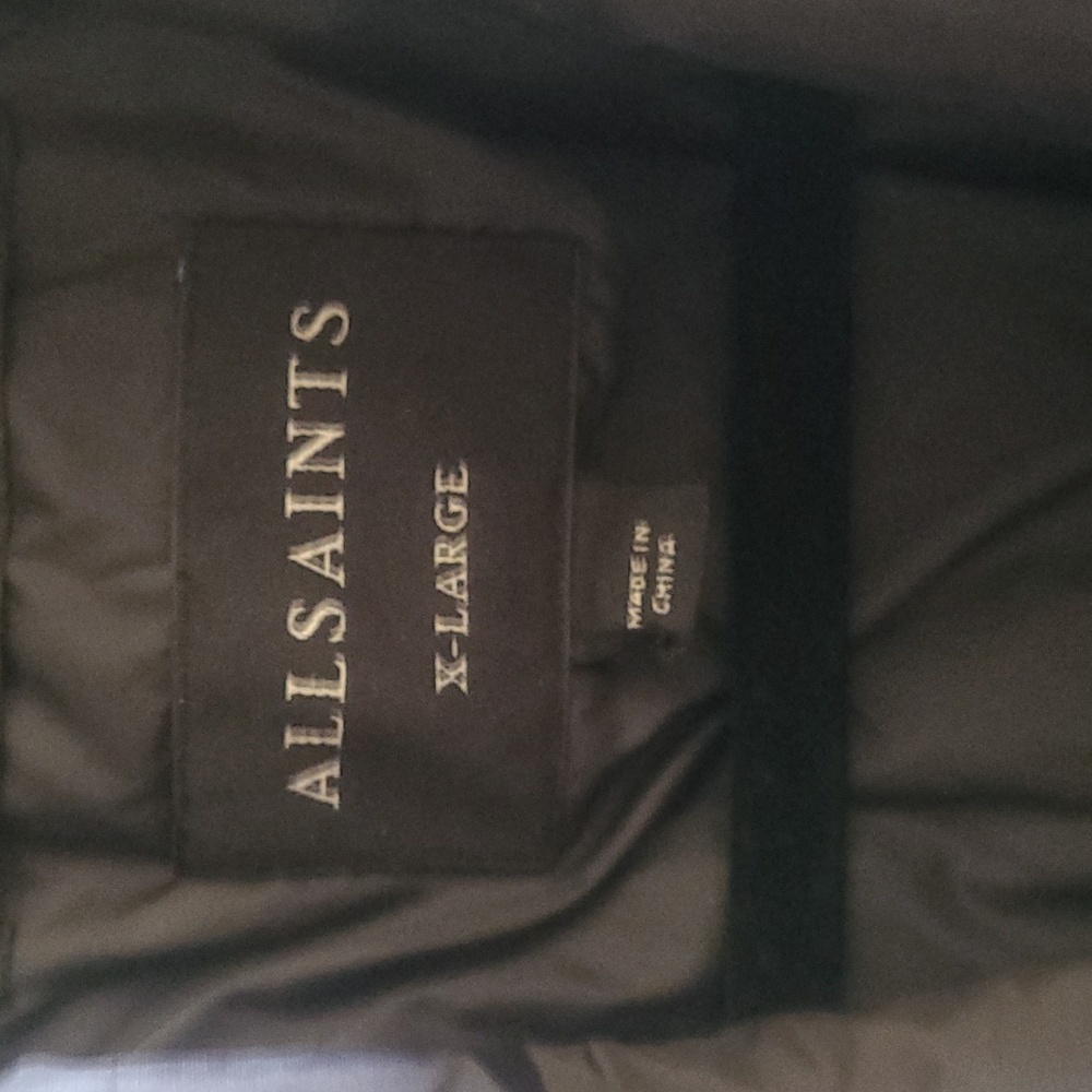 NWOT All Saints Miller Wadded Zip Up Biker Jacket Sz XL - Picture 8 of 12